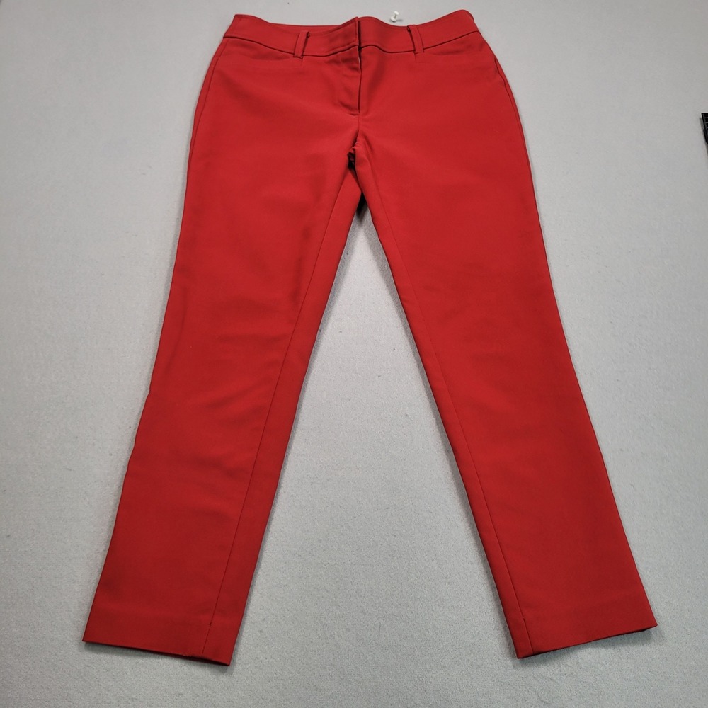 Ann Taylor LOFT Marisa Skinny Red Dress Pants Size 4 Professional Workwear